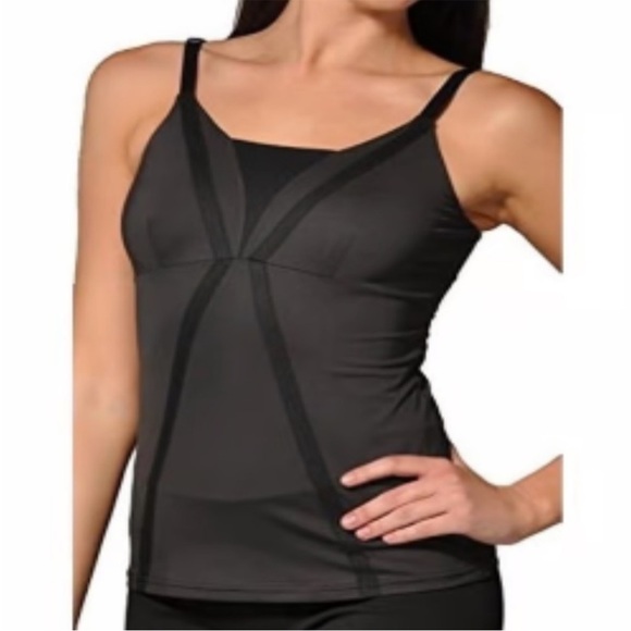 NWT Spanx Adjustable Moisture Wicking Shaping Cami Tank Top Black - Picture 1 of 11